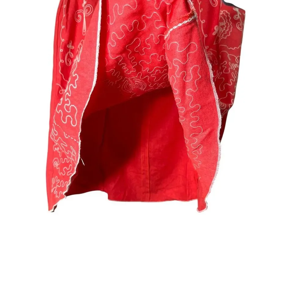 Heart Soul Y2K Embroidered Red Skirt‎ Size 13